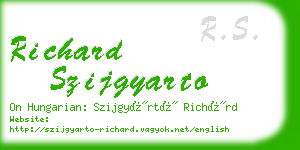 richard szijgyarto business card